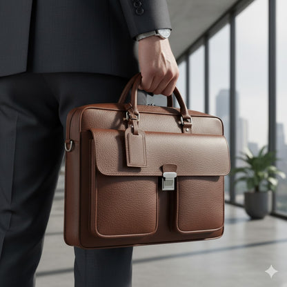 Tork Pure Cow Leather Laptop/File Bag